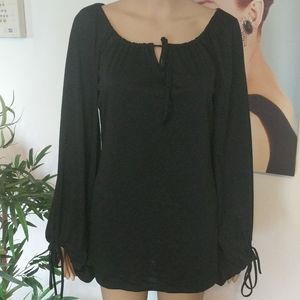 Black peasant top